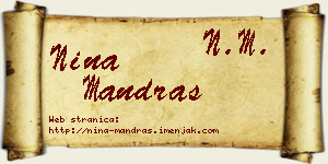 Nina Mandraš vizit kartica